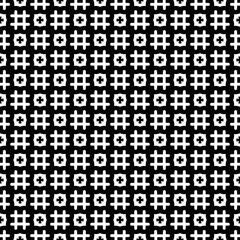 Fototapeta premium Black and white seamless abstract pattern. Background and backdrop. Grayscale ornamental design.