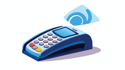 Contactless NFC wireless pay sign logo. Credit card