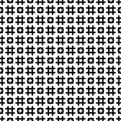 Fototapeta premium Black and white seamless abstract pattern. Background and backdrop. Grayscale ornamental design.