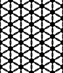 Naklejka premium Black and white seamless abstract pattern. Background and backdrop. Grayscale ornamental design.