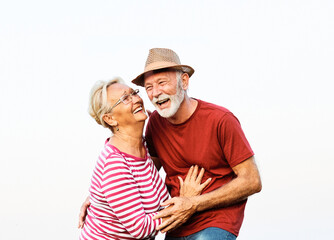 woman man outdoor senior couple happy lifestyle retirement together smiling love old nature mature - 757483521