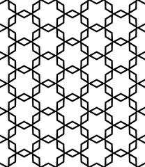 Black and white seamless abstract pattern. Background and backdrop. Grayscale ornamental design.
