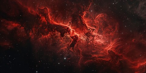 Nebula and stars in deep space