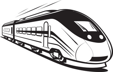 Fleet Flash Streamlined Black Logo Emblem for Bullet Train Swift Streamline Iconic Vector Emblem of Speedy Train