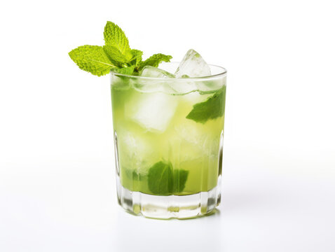mint julep isolated on transparent background, transparency image, removed background