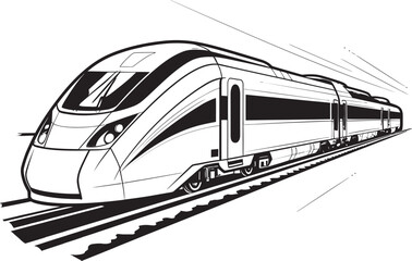 Fleet Flasher Vector Icon of High Speed Train Speedy Sleek Emblem Design of Bullet Train