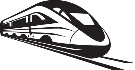 Turbo Transit Dynamic Vector Icon for Bullet Train Rapid Rail Iconic Emblematic Design of High Speed Train