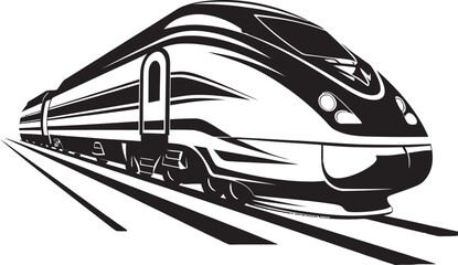 Swift Streamline Iconic Black Logo of Bullet Train Sonic Surge Sleek Emblem Design for High Speed Train