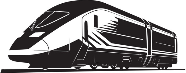 Speedy Shuttle Dynamic Vector Icon for Bullet Train Swift Streamline Streamlined Black Logo of High Speed Train