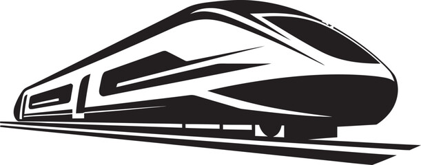 Swift Streamline Sleek Vector Icon of Bullet Train Express Zoom Dynamic Emblem Design for High Speed Train