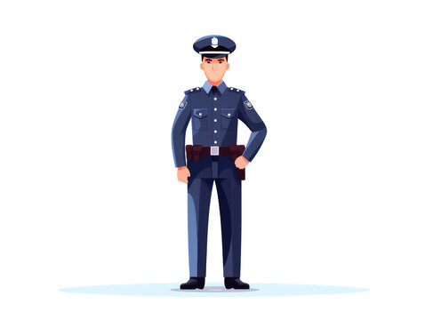 police officer icon isolated on transparent background, transparency image, removed background