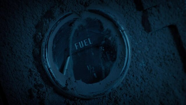 Wiping Fuel Gauge In Old Derelict Vehicle