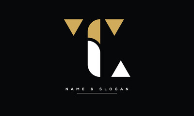 Obraz premium LT, TL L, T, Abstract Letters Logo monogram
