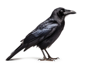 raven isolated on transparent background, transparency image, removed background