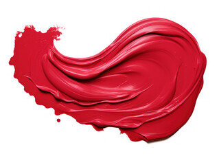 ruby paint stroke isolated on transparent background, transparency image, removed background