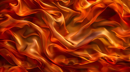 Obraz premium Vibrant abstract background depicting the dynamic flow of a fiery satin texture, conveying motion and energy