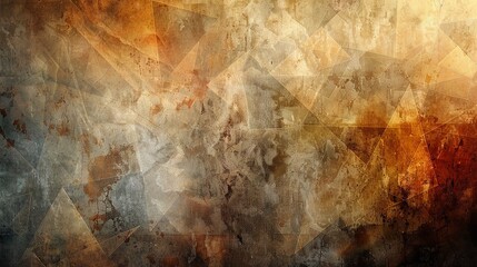 An abstract geometric background with a grunge texture, featuring a gradient of red to dark tones, evoking a moody atmosphere.