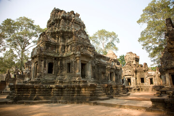 Angkor Wat temple Ta Keo view on a cloudy autumn day