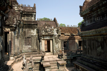 Obraz premium Angkor Wat temple Banto Samre Cambodia view on a sunny autumn day