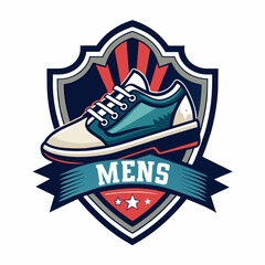 logo for mens shoe store on isolated background