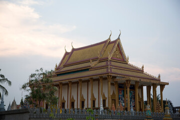 Koh Chen Cambodia view on a cloudy autumn day