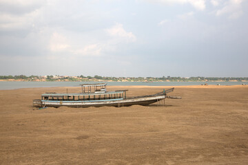 Fototapeta premium Kampong Cham Cambodia on a sunny winter day