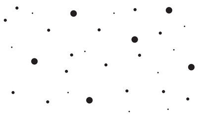 Random dots, circles. Dotted, speckles pattern. Pointillist, pointillism background. Stipple, stippling texture. Vector isolated on white background.