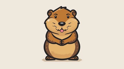 Cute cartoon rodent character