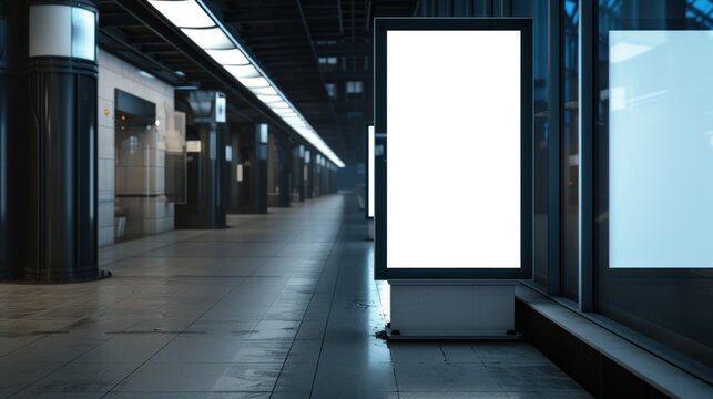 empty billboard in the city