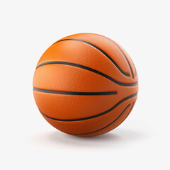 Fototapeta premium a basketball on isolated white background, fully detailed сreated with Generative Ai