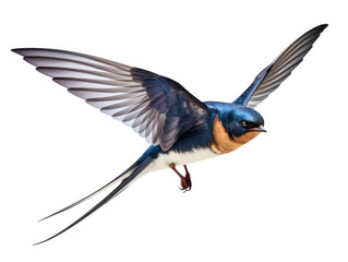 Swallow isolated on transparent background, transparency image, removed background - obrazy, fototapety, plakaty