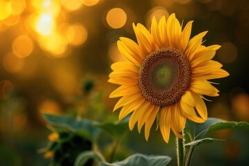 Radiant Sunflower Basking In Golden Light