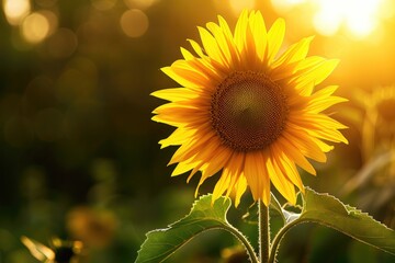 Radiant Sunflower Basking In Golden Light
