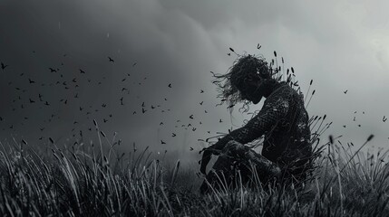 A man his heart heavy with the weight of regret