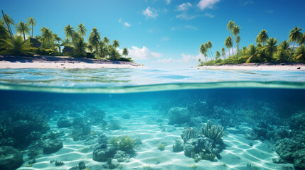 Fototapeta na wymiar tropical paradise island