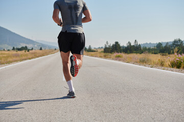 A dedicated marathon runner pushes himself to the limit in training.