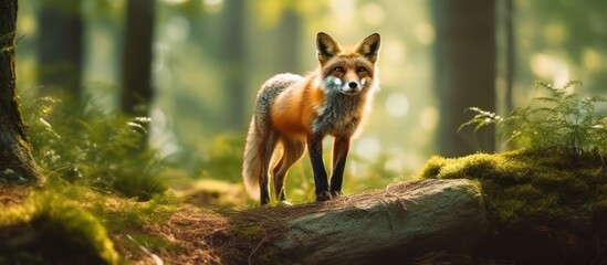 a view close up  fox with raindrop 