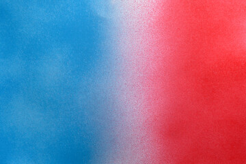 blue and red color spray paint gradient on white color paper