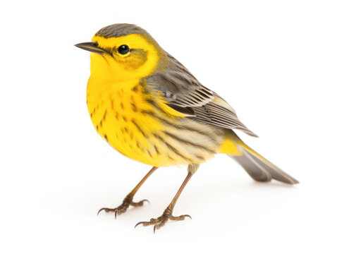 Warbler isolated on transparent background, transparency image, removed background