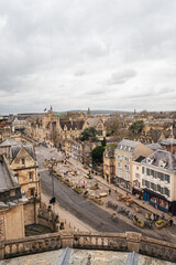 Fototapeta premium old streets in oxford, England. View around, tourist point of view 