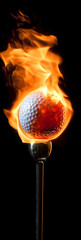 golf tee, Fire and energy сreated with Generative Ai