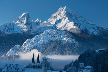 Fototapeta premium Berchtesgaden, Watzmann, Berchtesgadener Land, Bayern, Deutschland