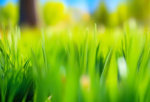 Beautiful blurred background image of spring nature with a neatly