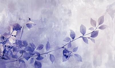 Botanical artwork featuring a row of delicate purple pansies against a gradient violet backdrop. Pattern for bed linen. Or wallpaper for walls, floral watercolour.