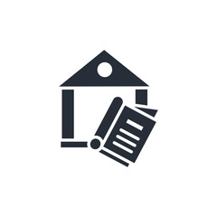 library building icon. vector.Editable stroke.linear style sign for use web design,logo.Symbol illustration