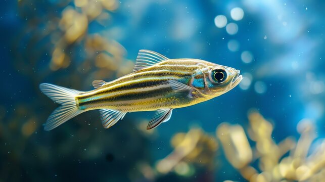A small fish with a big personality, the zebrafish is a popular aquarium fish because of its beautiful colors and lively behavior.
