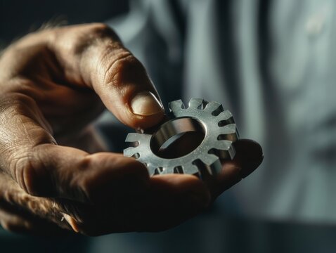 Delicate hands delicately adjusting the intricate components