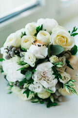 The bride`s wedding bouquet