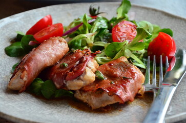 Preparation of Saltimbocca alla Romana