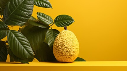 Yellow Delight Breadfruit on Sunny Background